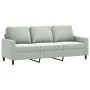 3-piece light gray velvet sofa set with cushions by , Sofas - Ref: Foro24-3201476, Price: 600,08 €, Discount: %
