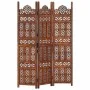 Biombo 3 paneles tallado a mano madera mango marrón 120x165 cm de , Divisores de ambientes - Ref: Foro24-285324, Precio: 205,...