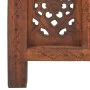 Biombo 3 paneles tallado a mano madera mango marrón 120x165 cm de , Divisores de ambientes - Ref: Foro24-285324, Precio: 205,...