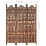 Dreiteiliger handgeschnitzter Paravent aus braunem Mangoholz, 120x165 cm. von , Raumteiler - Ref: Foro24-285324, Preis: 205,7...