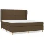 Box spring bed with dark brown fabric mattress 160x200 cm by , Beds and slatted bases - Ref: Foro24-3128456, Price: 530,08 €,...