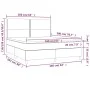 Box spring bed mattress LED lights dark brown fabric 160x200cm by , Beds and slatted bases - Ref: Foro24-3135368, Price: 516,...