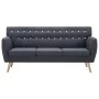 Sofá de 3 plazas tapizado de tela gris oscuro 172x70x82 cm by vidaXL, Sofas - Ref: Foro24-247125, Price: 456,19 €, Discount: %