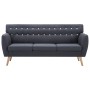 Sofá de 3 plazas tapizado de tela gris oscuro 172x70x82 cm von vidaXL, Sofas - Ref: Foro24-247125, Preis: 424,61 €, Rabatt: %