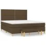 Box spring bed with dark brown fabric mattress 160x200 cm by , Beds and slatted bases - Ref: Foro24-3137088, Price: 559,14 €,...