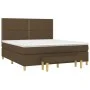 Box spring bed with dark brown fabric mattress 160x200 cm by , Beds and slatted bases - Ref: Foro24-3137088, Price: 559,14 €,...