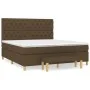 Box spring bed with dark brown fabric mattress 160x200 cm by , Beds and slatted bases - Ref: Foro24-3137408, Price: 622,98 €,...