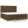 Cama box spring con colchón tela marrón oscuro 160x200 cm de , Camas y somieres - Ref: Foro24-3137408, Precio: 594,69 €, Desc...