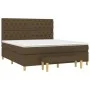 Box spring bed with dark brown fabric mattress 160x200 cm by , Beds and slatted bases - Ref: Foro24-3137408, Price: 622,98 €,...