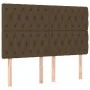 Box spring bed with dark brown fabric mattress 160x200 cm by , Beds and slatted bases - Ref: Foro24-3137408, Price: 622,98 €,...