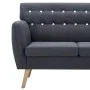 Sofá de 3 plazas tapizado de tela gris oscuro 172x70x82 cm by vidaXL, Sofas - Ref: Foro24-247125, Price: 456,19 €, Discount: %
