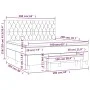 Box spring bed with dark brown fabric mattress 160x200 cm by , Beds and slatted bases - Ref: Foro24-3137408, Price: 622,98 €,...