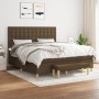 Box spring bed with dark brown fabric mattress 160x200 cm by , Beds and slatted bases - Ref: Foro24-3137488, Price: 554,70 €,...