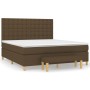 Box spring bed with dark brown fabric mattress 160x200 cm by , Beds and slatted bases - Ref: Foro24-3137488, Price: 554,70 €,...