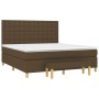 Box spring bed with dark brown fabric mattress 160x200 cm by , Beds and slatted bases - Ref: Foro24-3137488, Price: 554,70 €,...