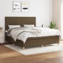 Box spring bed with dark brown fabric mattress 160x200 cm by , Beds and slatted bases - Ref: Foro24-3142428, Price: 515,93 €,...