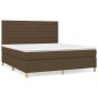Box spring bed with dark brown fabric mattress 160x200 cm by , Beds and slatted bases - Ref: Foro24-3142428, Price: 515,93 €,...