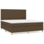 Box spring bed with dark brown fabric mattress 160x200 cm by , Beds and slatted bases - Ref: Foro24-3142428, Price: 530,65 €,...