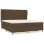 Box spring bed with dark brown fabric mattress 160x200 cm by , Beds and slatted bases - Ref: Foro24-3128856, Price: 554,79 €,...