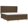 Boxspringbett mit dunkelbrauner Stoffmatratze 160x200 cm von , Betten und Lattenroste - Ref: Foro24-3128856, Preis: 536,60 €,...