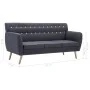 Sofá de 3 plazas tapizado de tela gris oscuro 172x70x82 cm by vidaXL, Sofas - Ref: Foro24-247125, Price: 456,19 €, Discount: %