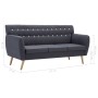 Sofá de 3 plazas tapizado de tela gris oscuro 172x70x82 cm von vidaXL, Sofas - Ref: Foro24-247125, Preis: 424,61 €, Rabatt: %