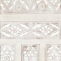 Screen 4 panels hand carved white mango wood 160x165 cm by , Room dividers - Ref: Foro24-285319, Price: 234,33 €, Discount: %