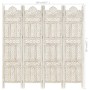 Paravent 4 Paneele handgeschnitztes weißes Mangoholz 160x165 cm von , Raumteiler - Ref: Foro24-285319, Preis: 234,33 €, Rabat...