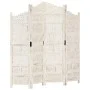 Screen 4 panels hand carved white mango wood 160x165 cm by , Room dividers - Ref: Foro24-285327, Price: 201,30 €, Discount: %