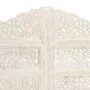 Screen 4 panels hand carved white mango wood 160x165 cm by , Room dividers - Ref: Foro24-285327, Price: 201,30 €, Discount: %