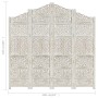 Paravent 4 Paneele handgeschnitztes weißes Mangoholz 160x165 cm von , Raumteiler - Ref: Foro24-285327, Preis: 239,13 €, Rabat...
