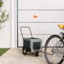 Haustier-Fahrradanhänger, Eisen-Oxford-Stoff, Grau, Schwarz von , Kinderwagen für Haustiere - Ref: Foro24-93930, Preis: 88,67...
