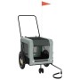 Haustier-Fahrradanhänger, Eisen-Oxford-Stoff, Grau, Schwarz von , Kinderwagen für Haustiere - Ref: Foro24-93930, Preis: 88,67...