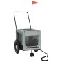 Haustier-Fahrradanhänger, Eisen-Oxford-Stoff, Grau, Schwarz von , Kinderwagen für Haustiere - Ref: Foro24-93930, Preis: 88,67...