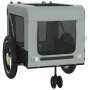 Pet Bicycle Trailer Iron Oxford Cloth Gray Black by , pet strollers - Ref: Foro24-93930, Price: 87,48 €, Discount: %
