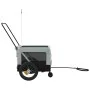 Pet Bicycle Trailer Iron Oxford Cloth Gray Black by , pet strollers - Ref: Foro24-93930, Price: 87,48 €, Discount: %