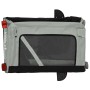 Haustier-Fahrradanhänger, Eisen-Oxford-Stoff, Grau, Schwarz von , Kinderwagen für Haustiere - Ref: Foro24-93930, Preis: 88,67...