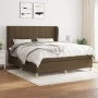Box spring bed with dark brown fabric mattress 160x200 cm by , Beds and slatted bases - Ref: Foro24-3128536, Price: 566,29 €,...