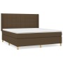 Cama box spring con colchón tela marrón oscuro 160x200 cm de , Camas y somieres - Ref: Foro24-3132004, Precio: 523,05 €, Desc...