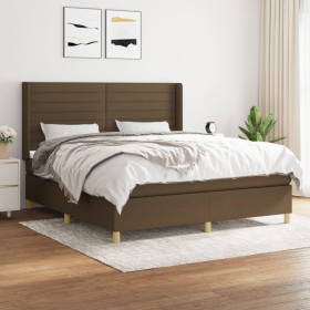 Boxspringbett mit dunkelbrauner Stoffmatratze 160x200 cm von , Betten und Lattenroste - Ref: Foro24-3132084, Preis: 522,84 €,...