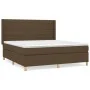 Box spring bed with dark brown fabric mattress 160x200 cm by , Beds and slatted bases - Ref: Foro24-3132084, Price: 538,12 €,...