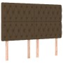 Cama box spring colchón luces LED tela marrón oscuro 160x200cm de , Camas y somieres - Ref: Foro24-3135688, Precio: 570,03 €,...
