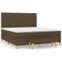 Box spring bed with dark brown fabric mattress 160x200 cm by , Beds and slatted bases - Ref: Foro24-3137168, Price: 546,81 €,...