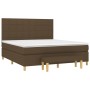 Box spring bed with dark brown fabric mattress 160x200 cm by , Beds and slatted bases - Ref: Foro24-3137168, Price: 546,81 €,...