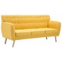 Sofá de 3 plazas tapizado de tela amarillo 172x70x82 cm de vidaXL, Sofás - Ref: Foro24-247127, Precio: 304,88 €, Descuento: %
