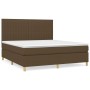 Box spring bed with dark brown fabric mattress 160x200 cm by , Beds and slatted bases - Ref: Foro24-3142508, Price: 514,10 €,...