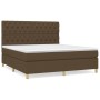 Box spring bed with dark brown fabric mattress 160x200 cm by , Beds and slatted bases - Ref: Foro24-3142588, Price: 561,65 €,...