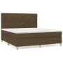 Box spring bed with dark brown fabric mattress 160x200 cm by , Beds and slatted bases - Ref: Foro24-3142588, Price: 578,20 €,...