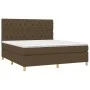 Box spring bed with dark brown fabric mattress 160x200 cm by , Beds and slatted bases - Ref: Foro24-3142588, Price: 578,20 €,...