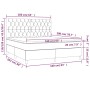 Box spring bed with dark brown fabric mattress 160x200 cm by , Beds and slatted bases - Ref: Foro24-3142588, Price: 561,65 €,...